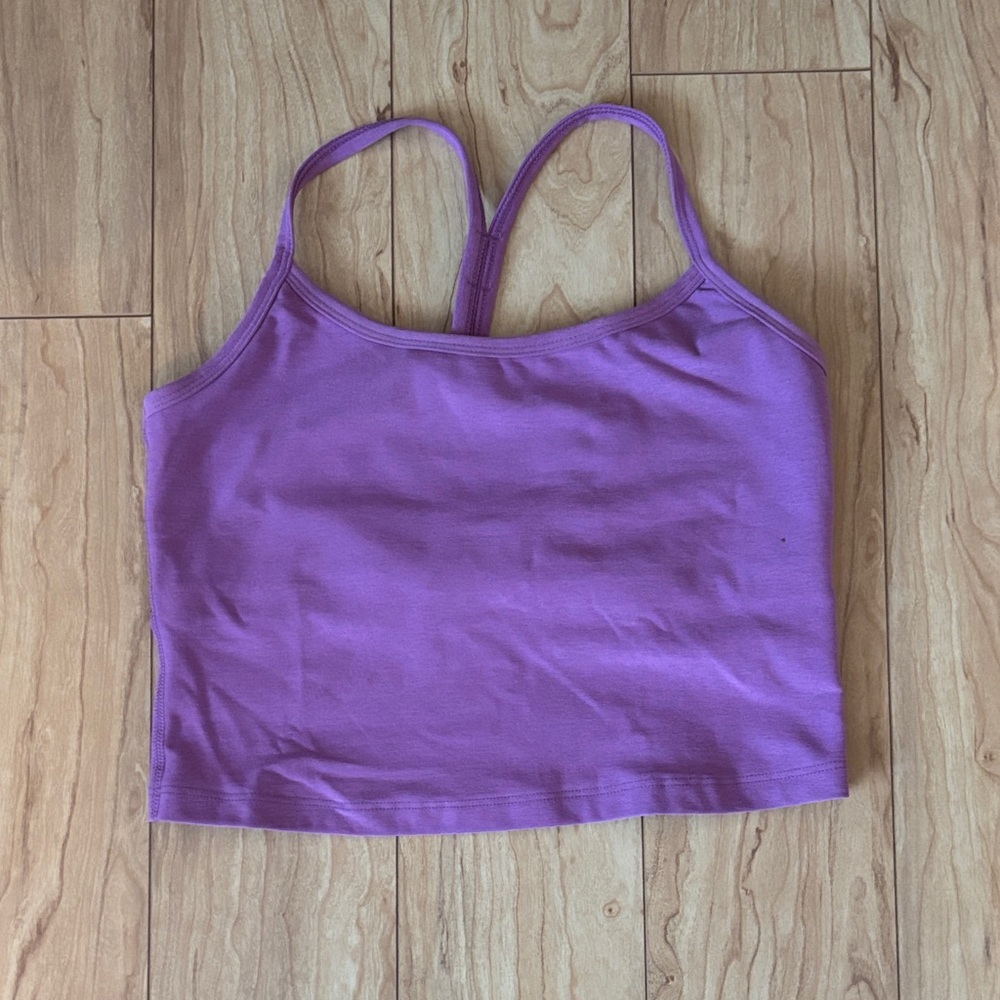 Beyond Yoga Lavender Racerback Crop Tank, M